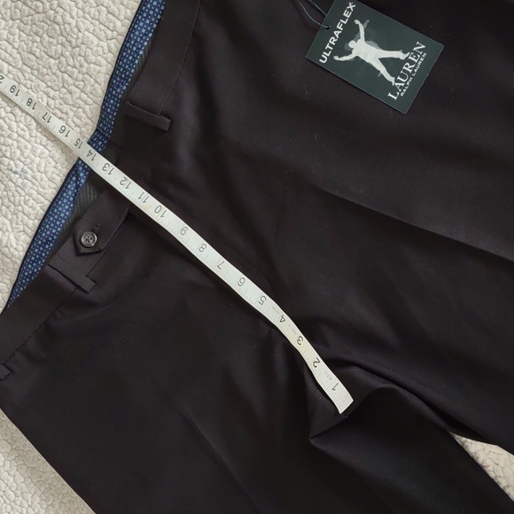 NWT Lauren Ralph Lauren Size 42 Ultra Flex Black Pants *Altered Inseam* - Picture 11 of 15